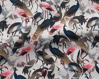 Blush Tropical Palm Fabric | Botanical Home Decor Upholstery Drapery Textile