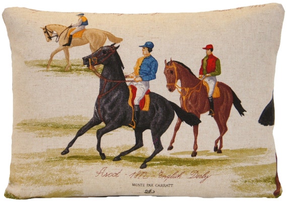 Horses Cushion Cover Rectangle Throw Pillow Case Ascot Horses | Etsy