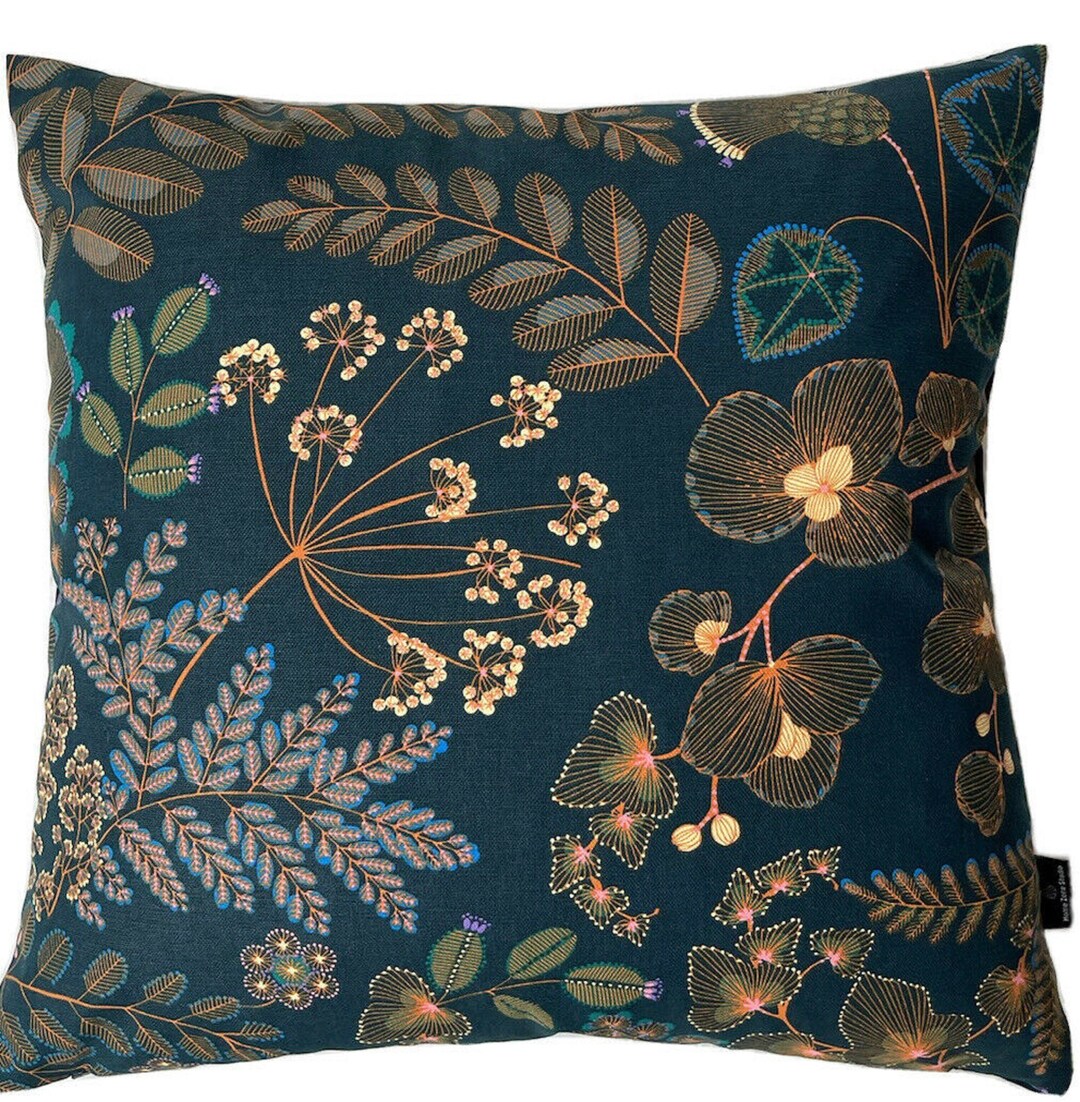 Silver Orchid Shearer Velvet Dark Blue Throw Decorative Pillow - Pillow Covers