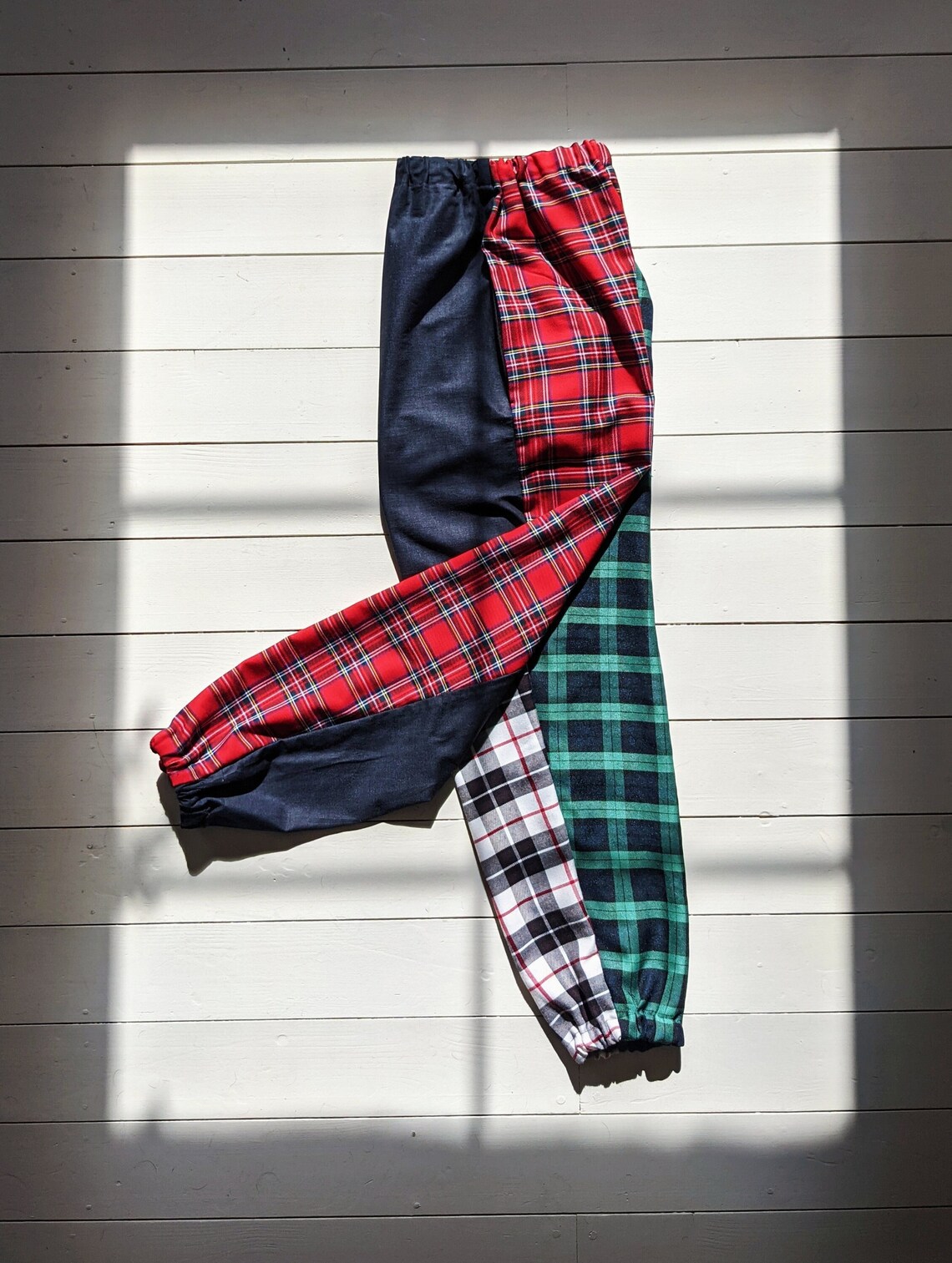 Tartan Checker Patchwork Joggers Pants Y2K Punk Grunge Etsy UK