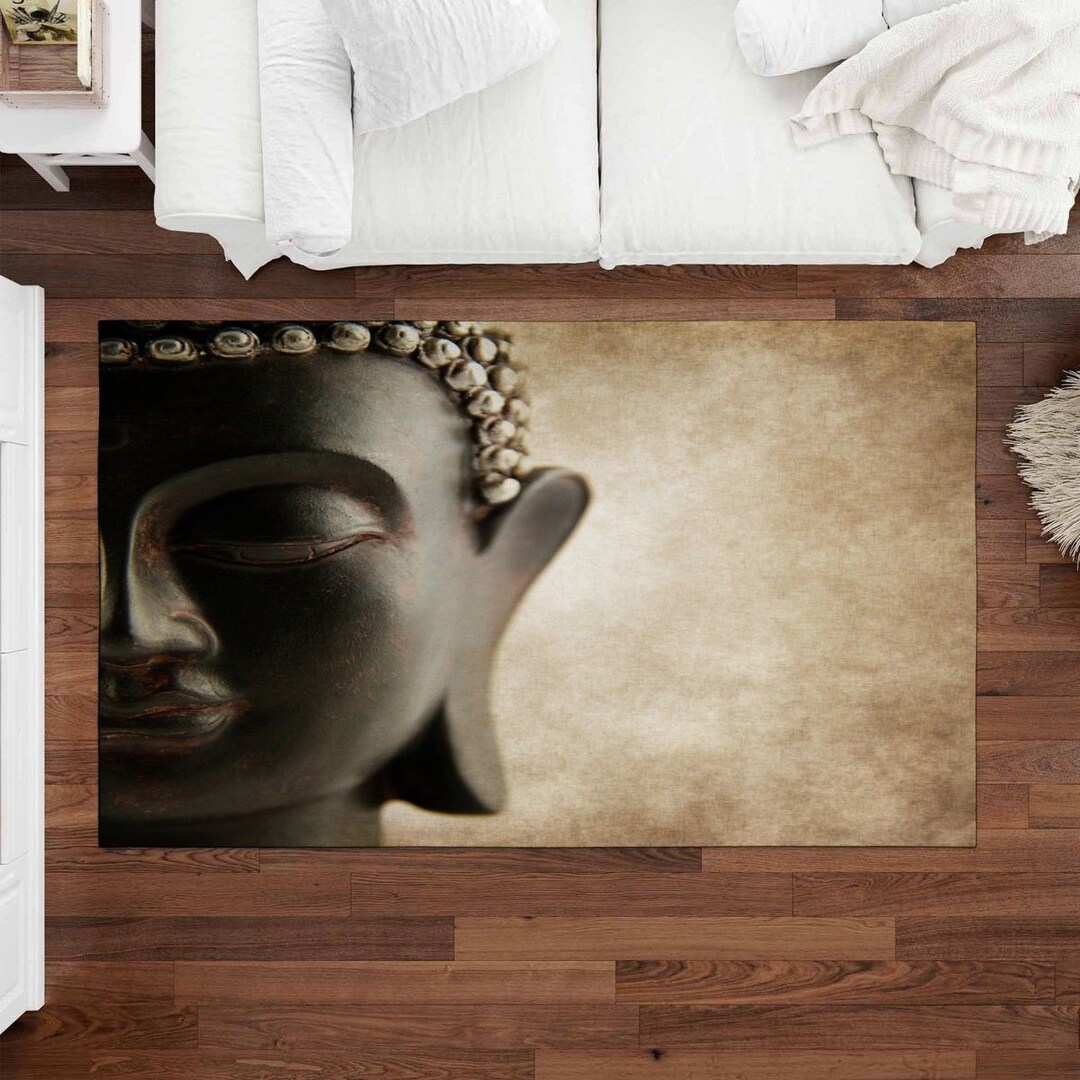 Buddha Rugs Spiritual Floor Mats Buddhism Carpets Grunge Etsy