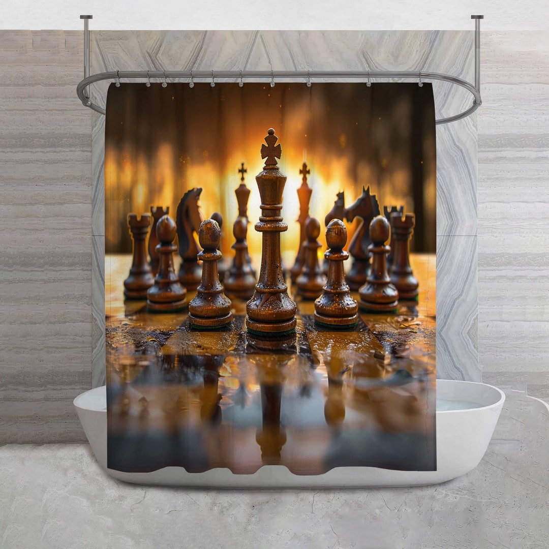 Poker Casino Print Pattern Bathroom Shower Curtain
