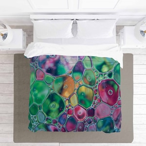 Bubble Comforters Stained Glass Duvets Abstract Duvet Covers Artistic Comforter Colorful Bedding