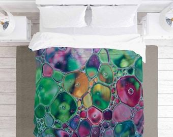 Bubble Comforters Stained Glass Duvets Abstract Duvet Covers Artistic Comforter Colorful Bedding
