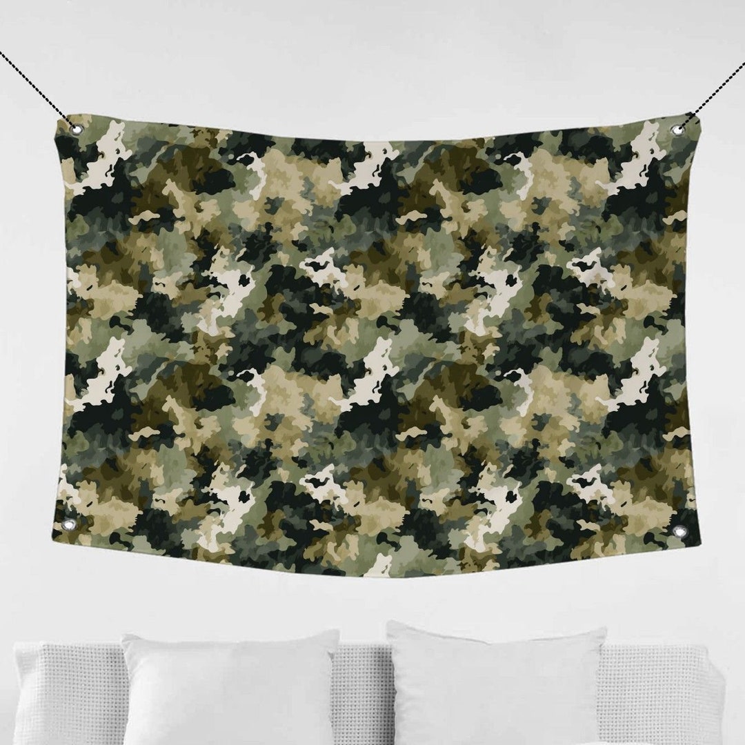 Army Wall Art Military Wall Decor Green Tapestry Rustic - Etsy