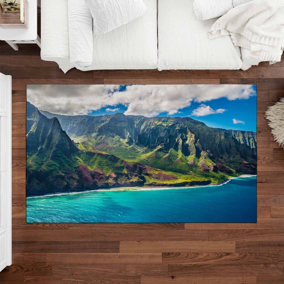 Hawaii Rugs Coast Floor Mats Tropical Carpets Island Area Rug Landscape