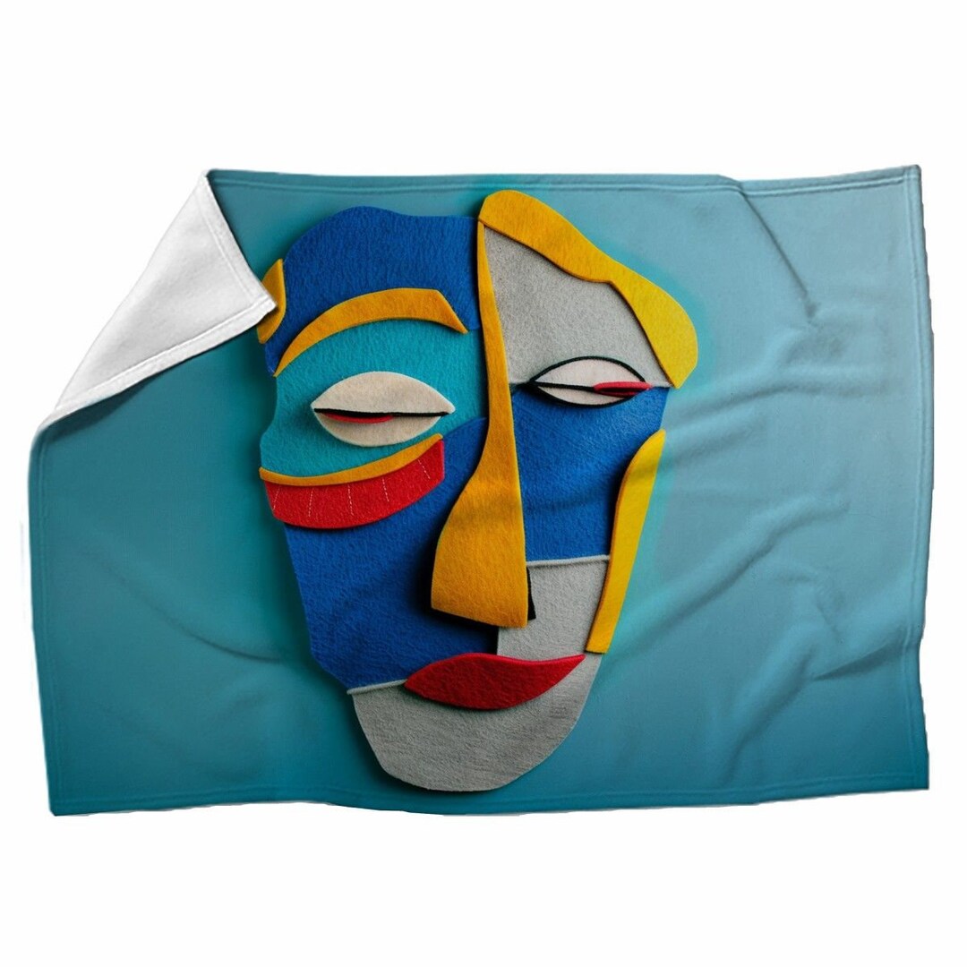 Face Blanket, Figurative Blankets, Facial Features Sherpa Blanket ...
