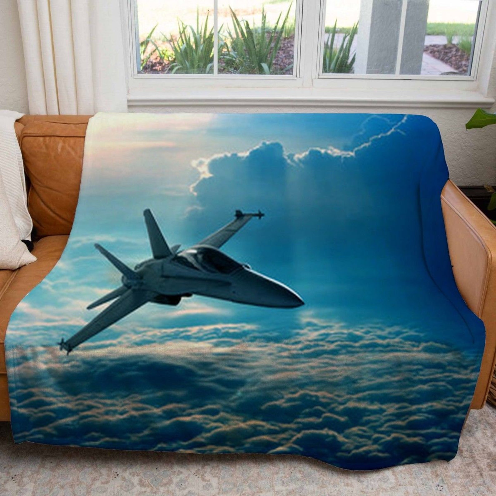 Fighter Jet Blankets Air Force Throw Blanket Blue Fleece Etsy