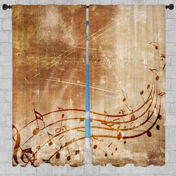 Music Theme Curtains Etsy