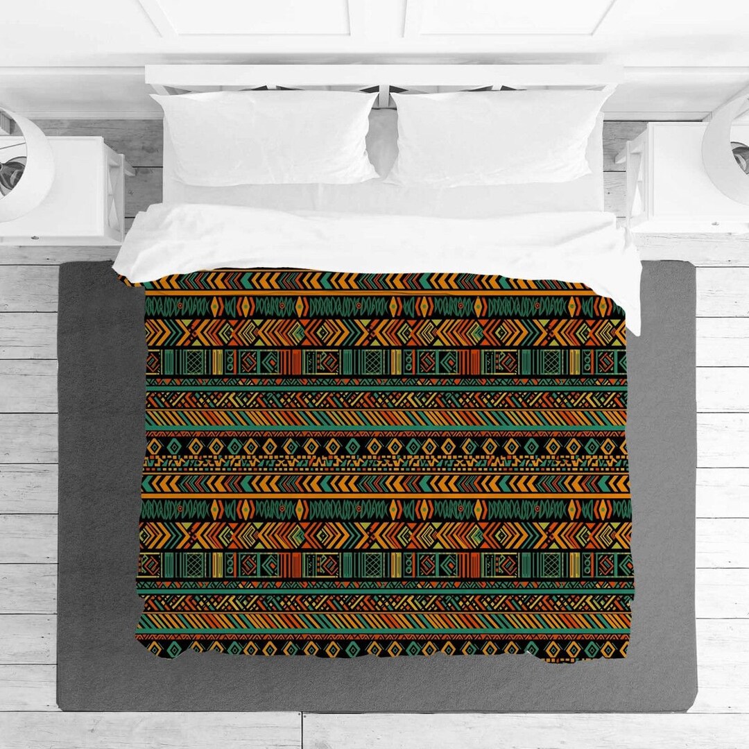 African Bedding Style Bedding Set Tribal Comforter Abstract Etsy