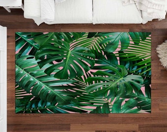 ALAZA Tropical Palm Tree Purple Orchid Flower Summer Area Rug Rugs for Living Room Bedroom 3'x2' ALAZA Tropical Palm Tree Purple Orchid Flower Summer Area Rug Rugs for Living Room Bedroom 3'x2'