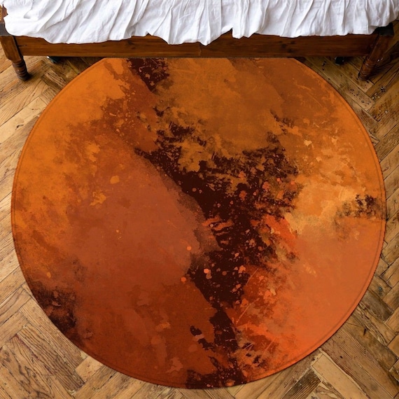 Burnt Orange Circle Rugs Rust Colored Painting Round Rug Burnt Orange Circle Rugs Rust Colored, Burnt Orange Round Rugs