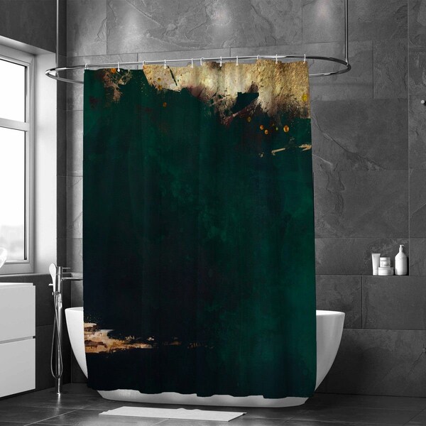 Gold and Green Shower Curtains Etsy