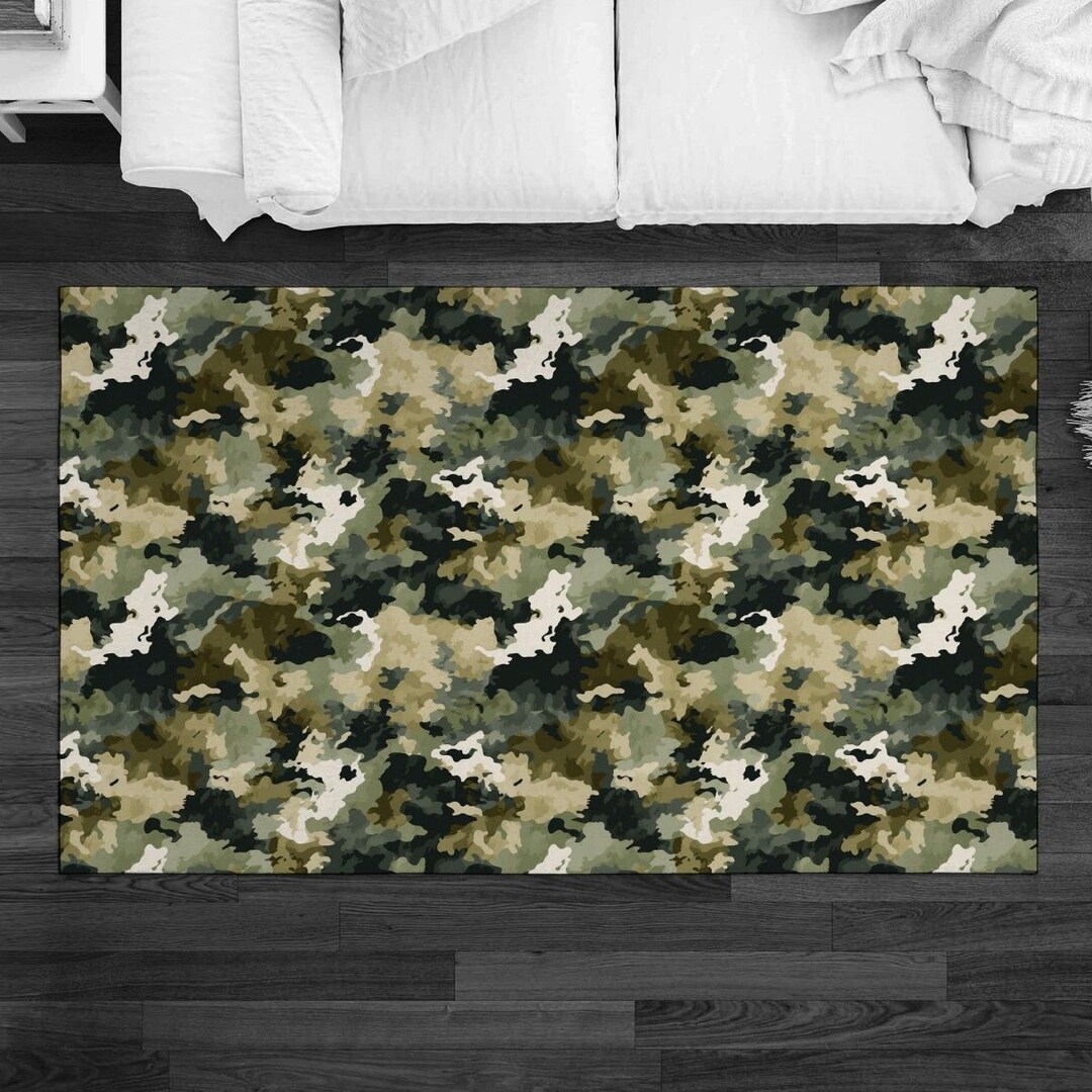 Army Rug Military Rugs Green Area Rug Rustic Living Room Etsy