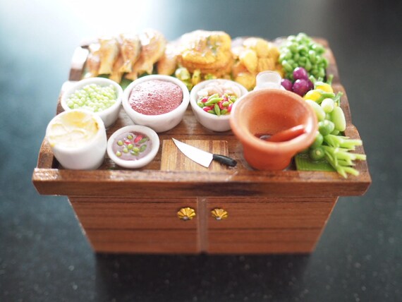 miniature food set