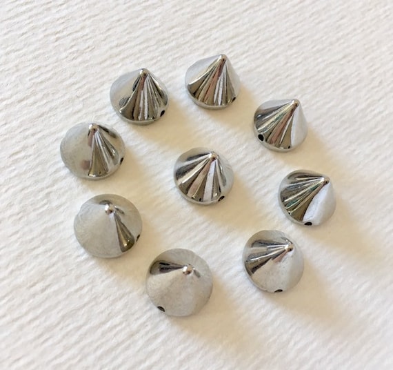 Mixed Bullet Cone Spike Acrylic Bead Punk Rivet Bracelet Spacer Beads Charms
