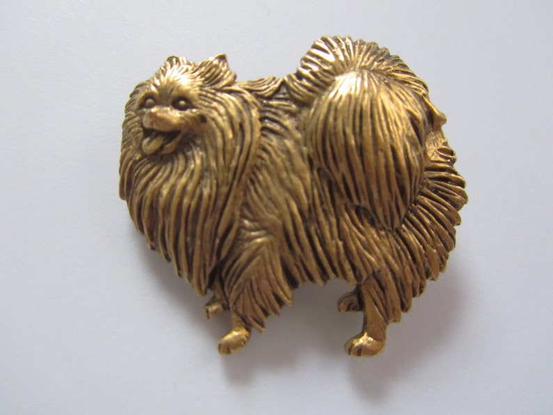 JJ Jonette Pomeranian Dog Brooch Pin image 2