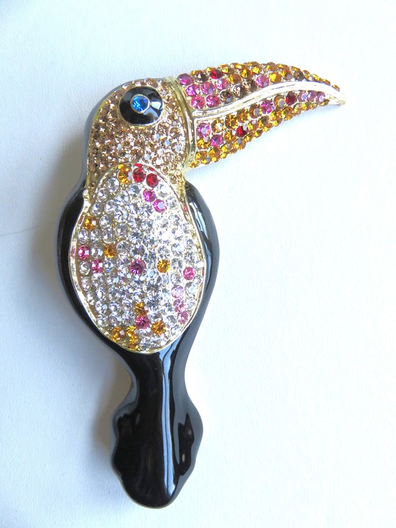 Huge And Fabulous Iris Apfel Toucan Brooch