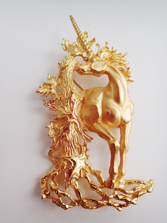 Rare Magnificent  Large JJ Jonette Unicorn Brooch… - image 2