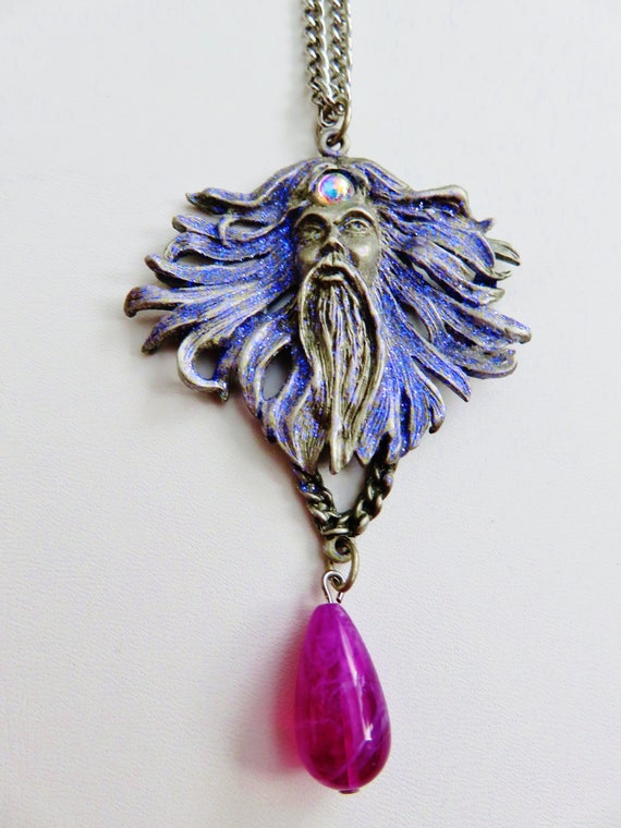 JJ Jonette Wizard With Pendant With Purple Bead O… - image 1