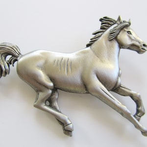 Super Sale/ JJ Jonette Galloping Horse Brooch Pin/ Horse lover gift image 1