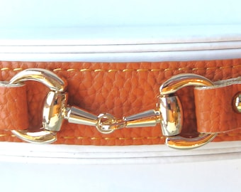 Handmade Leather Brown Snaffle Bit Bracelet