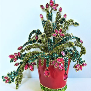 Designer Heidi Daus Vintage Poinsettia/Christmas Cactus Brooch Pin/Rare