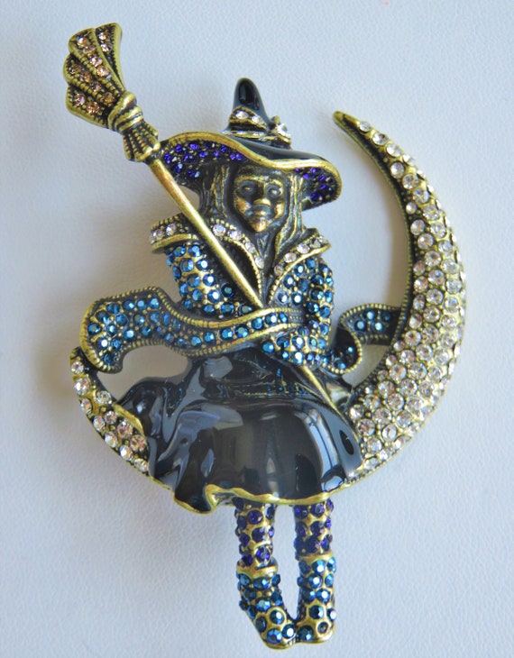 Heidi Daus "Heidi To The Moon" Halloween Brooch