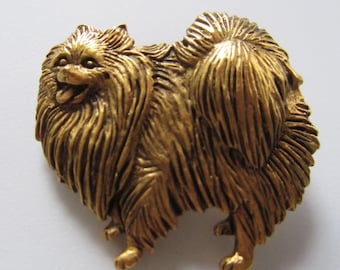 JJ Jonette Pomeranian Dog Brooch Pin