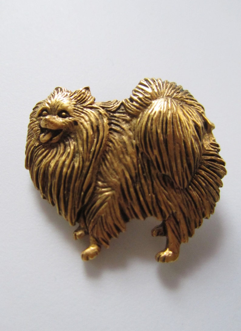 JJ Jonette Pomeranian Dog Brooch Pin image 1