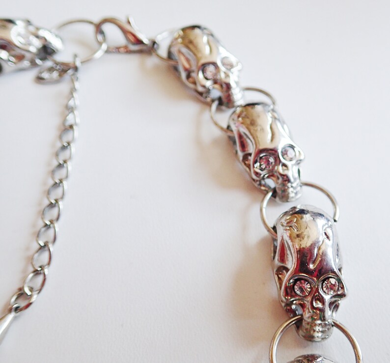 Hard To Find Kirks Folly Skeleton Head Necklace And Matching Post Earrings