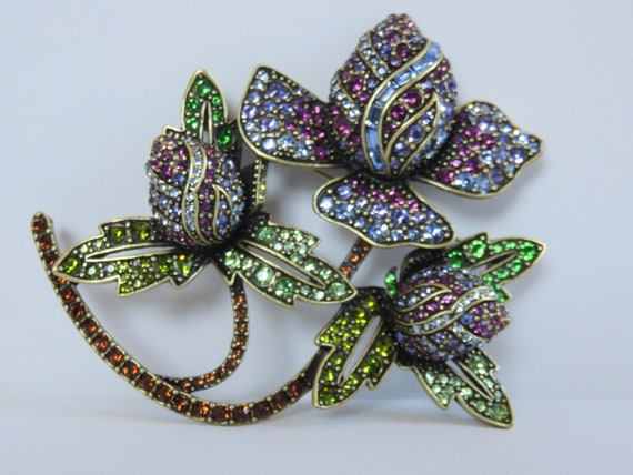 Gorgeous Heidi Daus Bloom in Love Floral Brooch