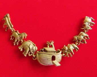 Sale/AJC  Noah's Ark Bracelet With Animals Two By Two