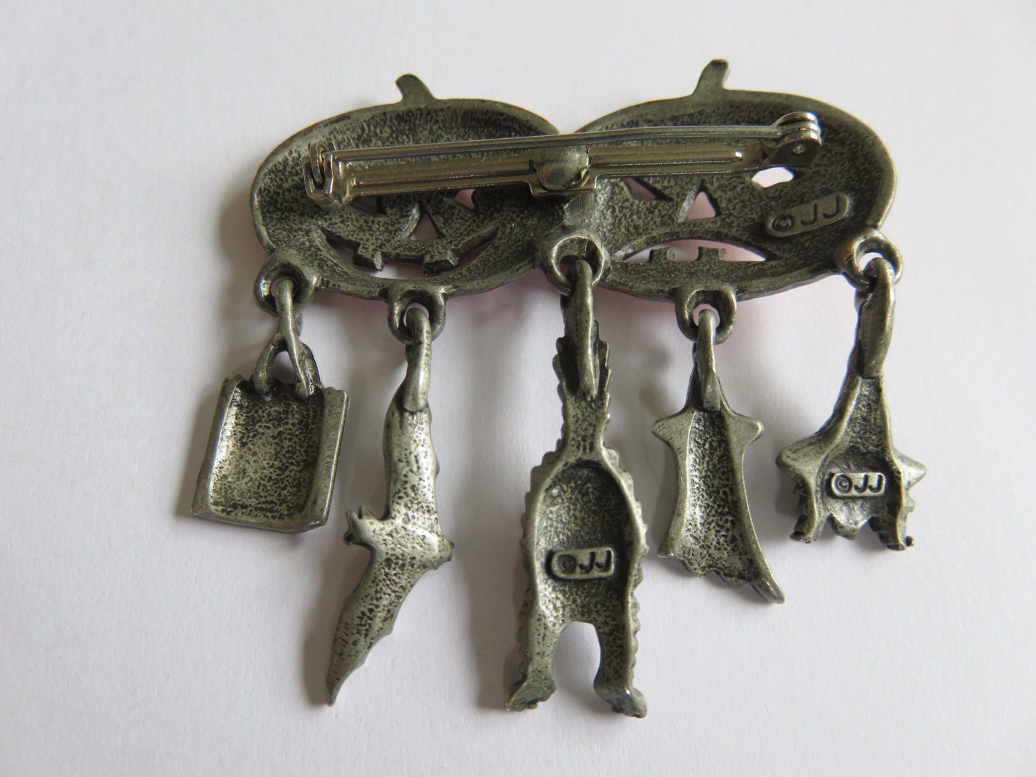 thumbnail image 2 of Jonette Jewelry Silver Pewter Pumpkin Tack Pin – Halloween & Thanksgiving 2 of 4