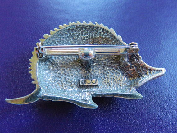 Hard To Find/JJ Jonette Adorable Hedgehog Brooch … - image 3