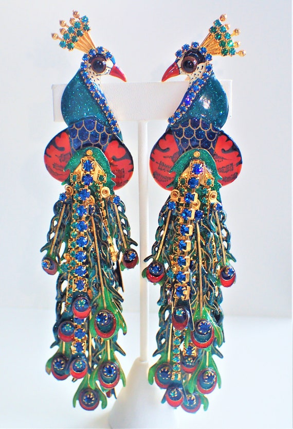 Newer Worn Lunch at the Ritz Peacouture Clip Earrings Etsy Canada