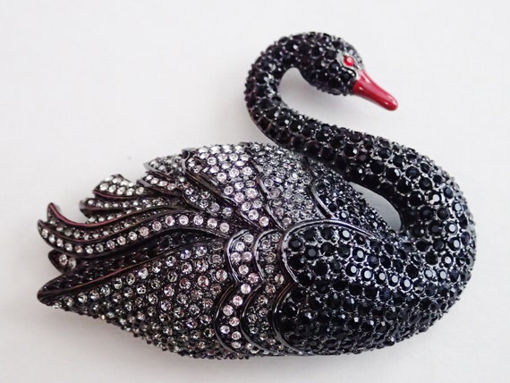 Vintage Rare Joan Rivers Elegant Swan Brooch Pin - Etsy display picture 3