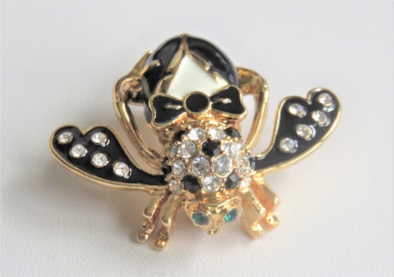 Joan Rivers Tuxedo Bee Pin Etsy Canada