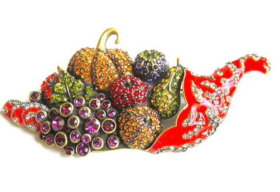 Never Worn Heidi Daus Cornucopia Brooch - image 1