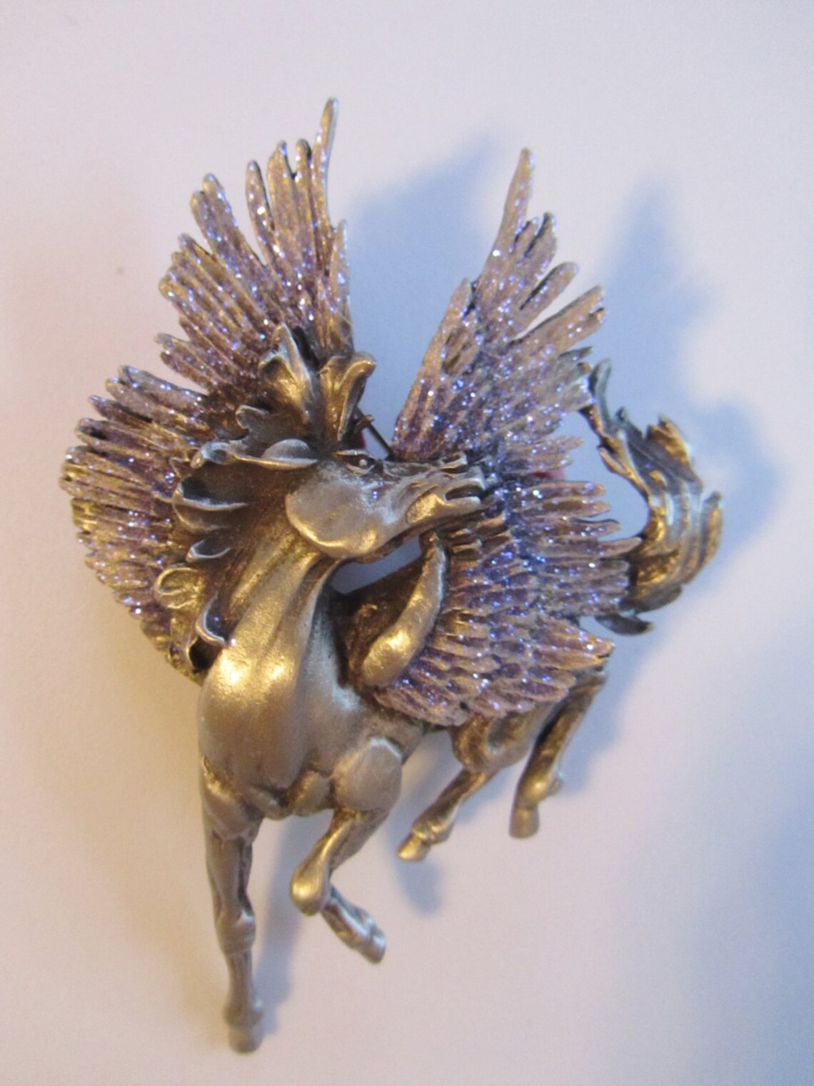 Huge Majestic JJ Silver Winged Pegasus with Purple Glitter | Etsy