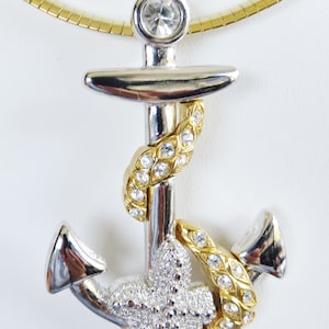 Kenneth J Lane Gold & Silver Nautical Brooch And Pendant