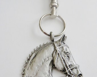One size Multi-Coloured Happy Ross Unisexs 901040568 Horse Head With Bridle 3D Keyring 