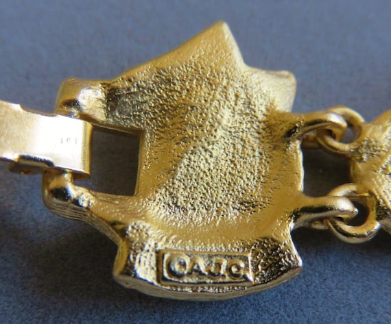 AJC Gold Tone Cat And Mouse Linked Bracelet - image 5