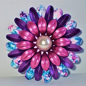 Large Groovy Flower Power Brooch Pin