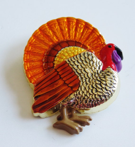 Vintage Turkey Brooch pendant Combo by Best Etsy Australia
