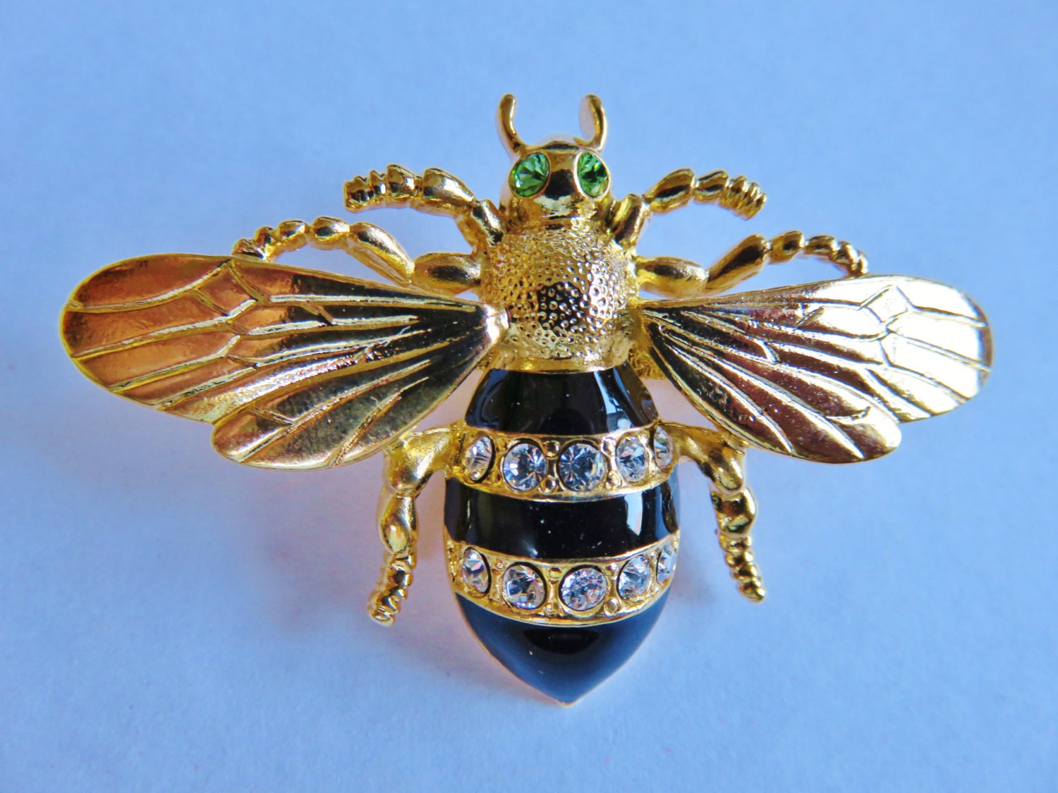 Beautiful JJ Bumble Bee With Fabulous Rhinestones Brooch Pin - Etsy