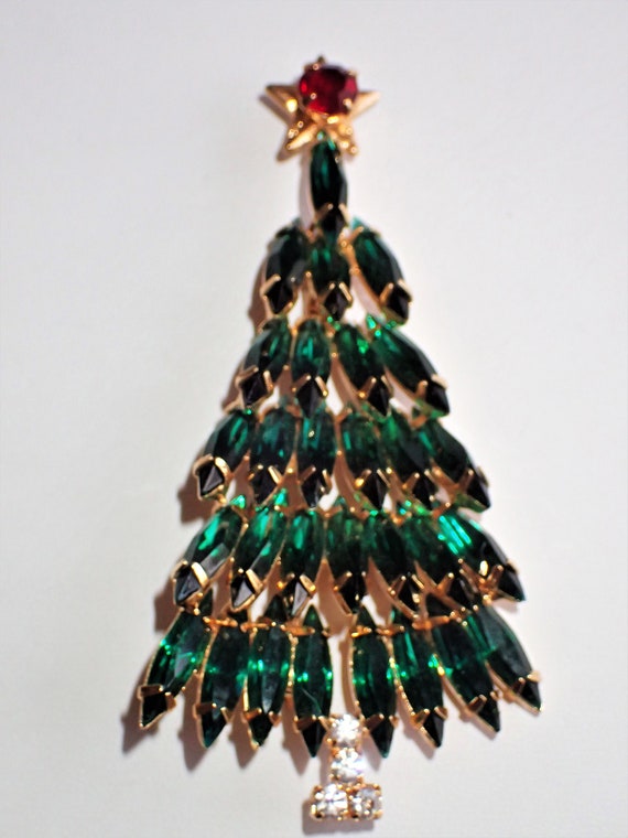 Rare Eisenberg Ice Large Christmas Tree Brooch