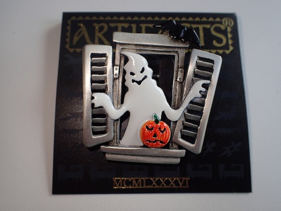 Extremely Scarce JJ Jonette Halloween Ghost in Window