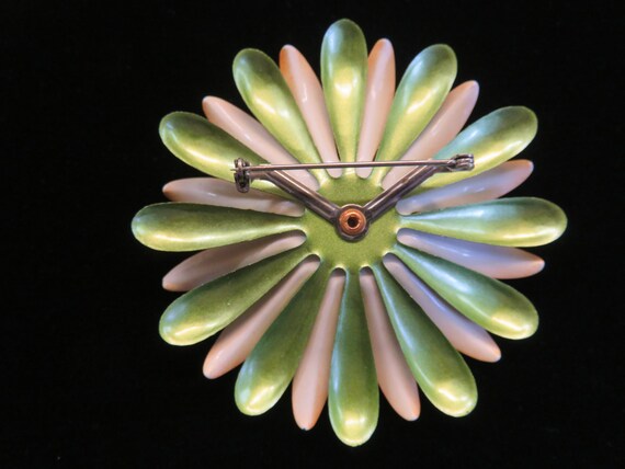 Outta Sight Green Orange And Pearl Flower Power B… - image 2