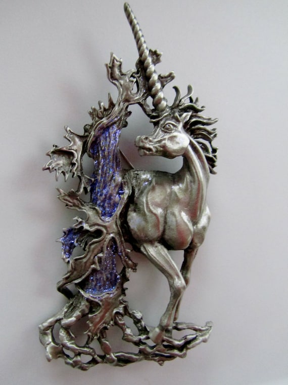 Huge Magnificent JJ Jonette Regal Unicorn Brooch P